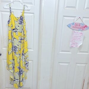 MSK Yellow Spaghetti Strap Sundress Resort Wear